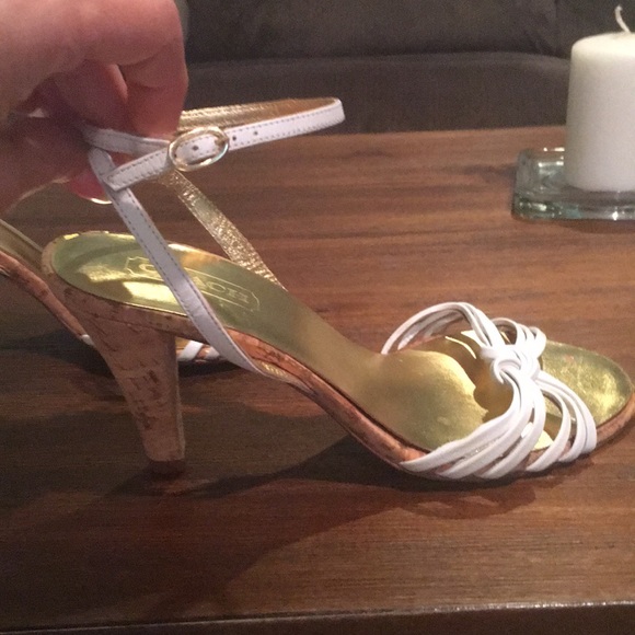 Coach white high heels. - Picture 3 of 4